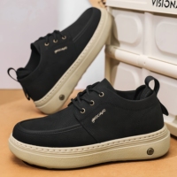 Nouvelles Chaussures Décontractées en Cuir à Semelle Épaisse Mi-Hautes Automne 2026, Style Derby Britannique, Chaussures Décontractées Tendance pour le Travail