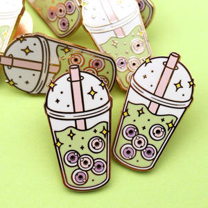 Botol minum berbentuk kustom kualitas tinggi pin lencana pin lapel enamel keras lembut pin cangkir kopi perawatan logam - Product Image 3