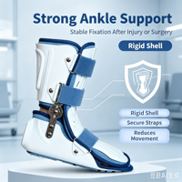 Attelle de cheville médicale réglable avec charnière ROM, support AFO pour immobilisation des fractures de la cheville, stabilisation des entorses et récupération des blessures