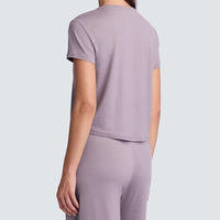 Ensemble haut et pantalon de nuit à manches courtes en coton bio pour femme, vêtements de maison durables, ensembles deux pièces pour femme