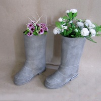 Planteur en métal en forme de chaussure, décor de jardin, imperméable, feuille galvanisée, bottes de pluie