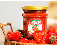 Grand pot en plastique transparent à bouche régulière avec couvercle à vis Récipients alimentaires vides de 364ml pour confiture de miel et autres aliments Pot à tartiner