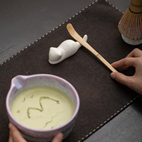 Ensemble de thé matcha personnalisé avec logo, 8 pièces, finition dégradée effet glace cristalline, pour café et salon de thé