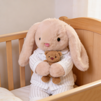 Jouets en peluche lapin de Pâques, peluche lapin colorée, oreiller en peluche, animal en peluche mignon, fournitures de fête promotionnelles
