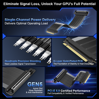 Câble d'extension vertical pour GPU ULT-unite 128 Go/s, haute vitesse, compatible PCIe 5.0, câble Riser PCIe 5.0, compatible avec PCIe 4.0/3.0