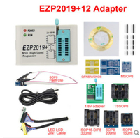 Nuevo Programador SPI USB de Alta Velocidad EZP2019 Compatible con 24 93 EEPROM 25 Flash BIOS Chip+5 Sockets Set Completo H224