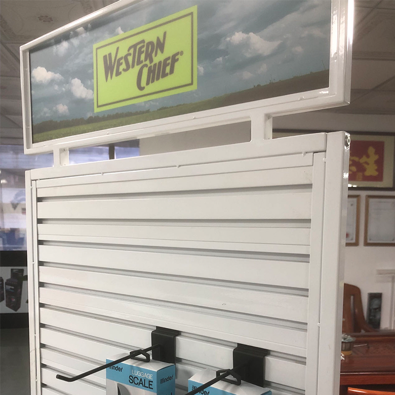 Apache Heavy Duty Double-Sided Slatwall Electronic Accessories Display Rack with Removable Hooks Powder Coated Finish — view 6