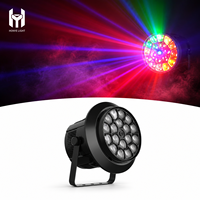 Lumière laser LED Bee Eye 18x15W avec lentille rotative laser 500mW DMX512 RDM pour éclairage de scène DJ Club Event