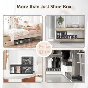 <span class=keywords><strong>Caja</strong></span> <span class=keywords><strong>Organizadora</strong></span> de <span class=keywords><strong>Zapatos</strong></span> Apilable de Plástico Transparente, <span class=keywords><strong>Caja</strong></span> de Almacenamiento de <span class=keywords><strong>Zapatos</strong></span> para Armario del Hogar, Ecológica y a Prueba de Polvo - Product Image 6
