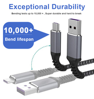 2m Tipe-c Telepon Nilon 2.0 5m Data Usbc 5v 20v 100w 5a Usb-c Cepat Pengisian Super Charger Usb Untuk Tipe C Kabel