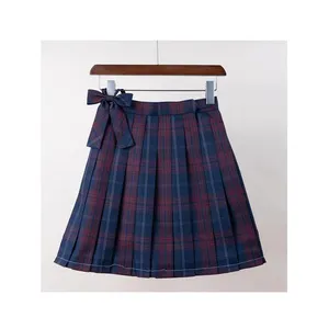 Manufacturer Supply A-Line Polyester Fiber Skirt School Long Pleated Women Skirt