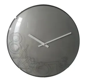 Couverture de Dôme en verre Logo Personnalisé En Plastique Horloge Murale