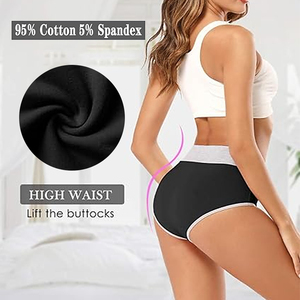 Ropa Interior <span class=keywords><strong>de</strong></span> Algodón Transpirable para <span class=keywords><strong>Mujer</strong></span>, Cintura Alta, 20% <span class=keywords><strong>de</strong></span> Descuento, para Deporte, Trabajo y Uso Diario - Product Image 3