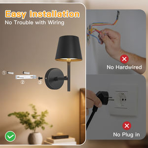 Lámparas <span class=keywords><strong>de</strong></span> Pared Inalámbricas con Batería Recargable, 3 Colores Atenuables, Paquete <span class=keywords><strong>de</strong></span> 2, con Control Remoto para Sala <span class=keywords><strong>de</strong></span> Estar - Product Image 6