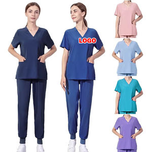 Uniformes de Enfermería con Logotipo Personalizado, Conjuntos de Uniformes Médicos para Mujeres y Hombres, Uniformes de Belleza, Odontología y Hospital, Parte Superior y Pantalones - Product Image 1