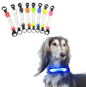 Benutzer definiertes Logo PVC Wasserdicht leuchtend Leuchten Haustier halsband Nachts icherheit Im Dunkeln leuchten LED-Hunde halsband - Product Image 1