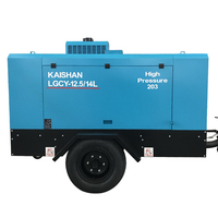 Compresseur d'air à vis Diesel Portable Kaishan LGCY-9/7 7 bar certifié CE pour la conduite de poteau de garde-corps de route