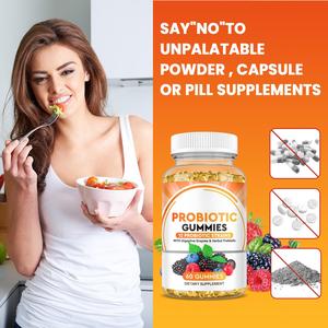 Gomitas Probióticas Diarias de Marca Privada OEM, 12 Cepas, 5 Mil Millones de UFC, Enzimas Digestivas, Prebiótico, Apoyo a la Salud <span class=keywords><strong>Intestinal</strong></span>, 60 Gomitas - Product Image 4