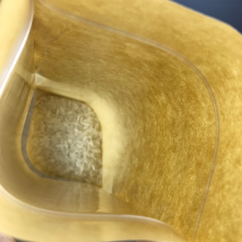Refermable Transparent WindowFood Emballage Kraft En Plastique Bonbons Pochette avec Fermeture À Glissière
