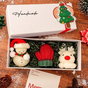 Christmas Scented <b>Candle</b> <b>Gift</b> <b>Set</b> Natural Soy Wax 3 Pcs Reindeer Christmas Tree Santa Claus Shape <b>Candle</b> <b>Set</b> Home Decoration - Product Image 2
