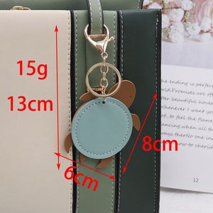 Creative Cute Countryside Style Couple PU Leather Turtle Keychain Pendant Fashion Turtle Shape Key Chain Portable <b>Bag</b> Charm Gift - Product Image 3