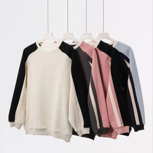 H5493 Fournisseur d'usine, vente en gros, sweat-shirts personnalisés en spandex/polyester doublés de polaire, écologiques, coupe ample, col rond, imprimé dessin animé - Product Image 1