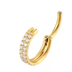 16G Clear Cubic zirconia Nariz Labio Anillo Conch Piercing Joyería Cartílago Daith Helix Tragus Rook Lobe Pendiente Nariz Anillo Aro - Product Image 3