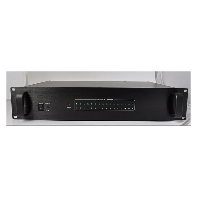Metal Sixteen-Channel Power Sequencer for Pro Audio for Stage and Concert Use Speaker Equipment