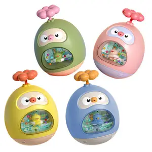 Baby Cartoon Duck Balance Plastic A Roly Poly Toy, anfibio 2 In 1 bicchiere A dondolo giocattolo da bagno