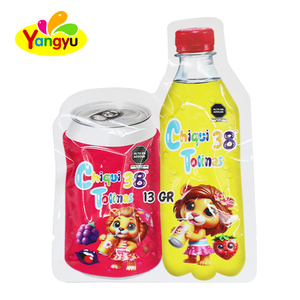 Caramelos prensados creativos al por mayor con forma de botella de refresco, sabor a frutas mixtas en sobre - Product Image 2
