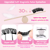 Cils magnétiques souples sans colle pour un maquillage rapide avec applicateur, nouveau stock, kit de cils magnétiques réutilisables pour les voyages