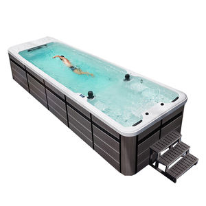 Moderna Piscina Spa Idromassaggio da Esterno in Acrilico Bianco con Design in Fibra di Vetro, Installazione Autoportante e Sistema di Drenaggio per Massaggio - Product Image 2
