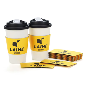 Fundas de Papel Kraft para Vasos de Café Desechables, Aislantes, Lisas, con Logotipo Personalizado, para Bebidas Calientes o Frías - Product Image 6