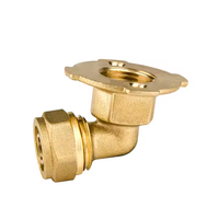 Raccords à compression en laiton forgé 1/2'' BSP BSPT pour tuyaux de gaz PEX, coude femelle, marque JUNYI, modèle B227, garantie 3 ans