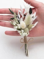 Boutonnière de mariage Bouquet de petites fleurs séchées Boutonnière Groomsman Decor Mini Corsage Arrangement pour la fête des mères