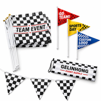 Bandera de Mano Personalizada con Logotipo, Mini Bandera de Poliéster para Eventos Deportivos, Obsequio Promocional para el Día del Deporte de la Empresa o la Escuela