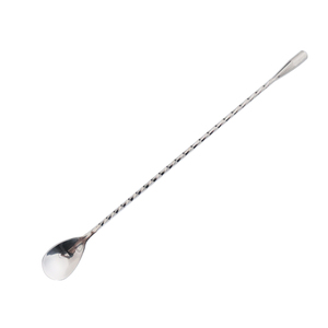 Cuchara de barra de acero inoxidable con logotipo personalizado RTS 27/30/33/40/50cm Swizzle <span class=keywords><strong>Stick</strong></span> para cóctel Bartending Barware Set - Product Image 5