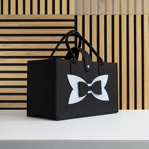 Bolsa de Mano de Fieltro PET Personalizada de Color Veraniego, Reutilizable para Compras, con Lazo para Viajes, con Diseño de Logotipo - Product Image 5