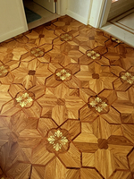Parquet en chêne massif certifié FSC de 15 mm, motif géométrique Versailles, plancher en bois pour villa