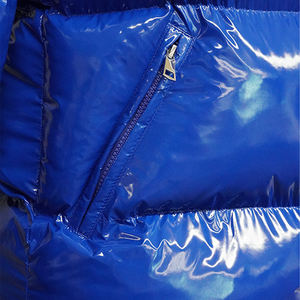 Giacca Puffer Lucida Personalizzata per Donna, Produzione di Lusso, Giacca in Piuma d'<span class=keywords><strong>Oca</strong></span> <span class=keywords><strong>Bianca</strong></span> Lucida per Uomo - Product Image 5