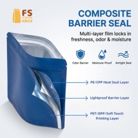 Sacs Mylar personnalisés imprimés, emballages plastiques, pochettes irrégulières avec fermeture éclair, 3,5g, thermoscellables, sacs Mylar personnalisés découpés sur mesure