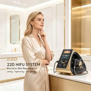 Appareil HIFU 22D Max 2-en-1 13D 18D à double contrôle pour rajeunissement, lifting du visage, raffermissement de la peau, remodelage corporel et brosse nettoyante pour le visage - Product Image 1