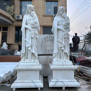 Décoration religieuse extérieure BLVE, statues <span class=keywords><strong>de</strong></span> la Vierge Marie et <span class=keywords><strong>de</strong></span> <span class=keywords><strong>l</strong></span>'Enfant Jésus sculptées à la main grandeur nature, sculpture en marbre <span class=keywords><strong>de</strong></span> la Vierge Marie pour <span class=keywords><strong>l</strong></span>'église - Product Image 4