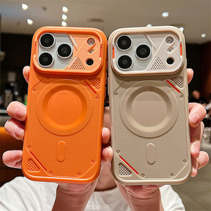 Original Honeycomb Magnetic Camera Armor <b>Phone</b> case for iPhone 17 16 15 14 Pro Max Matte Converted Breathable Frosted Back Cover - Product Image 1