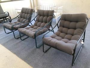<span class=keywords><strong>Fauteuil</strong></span> <span class=keywords><strong>bas</strong></span> relax de <span class=keywords><strong>jardin</strong></span> en <span class=keywords><strong>aluminium</strong></span> pour extérieur avec coussin à bulles recouvert d'un traitement hydrofuge en tissu polyester - Product Image 2