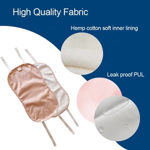 Pul anti-fuite, sensation douce et moins de dégâts, compresse d'huile de ricin réutilisable en coton biologique non blanchi. - Product Image 3