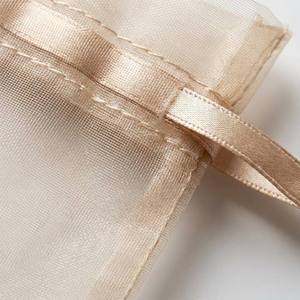 Pochette en <span class=keywords><strong>organza</strong></span> transparente avec logo <span class=keywords><strong>personnalisé</strong></span>, sac cadeau de luxe pour mariage, emballage de bijoux, sac en maille à cordon, vente en gros en provenance d'usine - Product Image 5