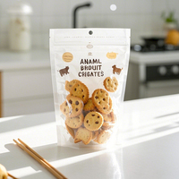 Sacs en mylar anti-odeur imprimés personnalisés Emballage alimentaire de croquettes de baklava pour biscuits et snacks Pochette sur support en plastique avec fermeture éclair