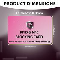 Tarjeta de Bloqueo NFC RFID para Tarjetas de Crédito y Débito, Protector de Cartera, Anti-Skimming