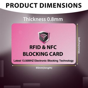 Carte de blocage NFC RFID pour protéger les cartes de crédit et de débit, anti-skimming - Product Image 2